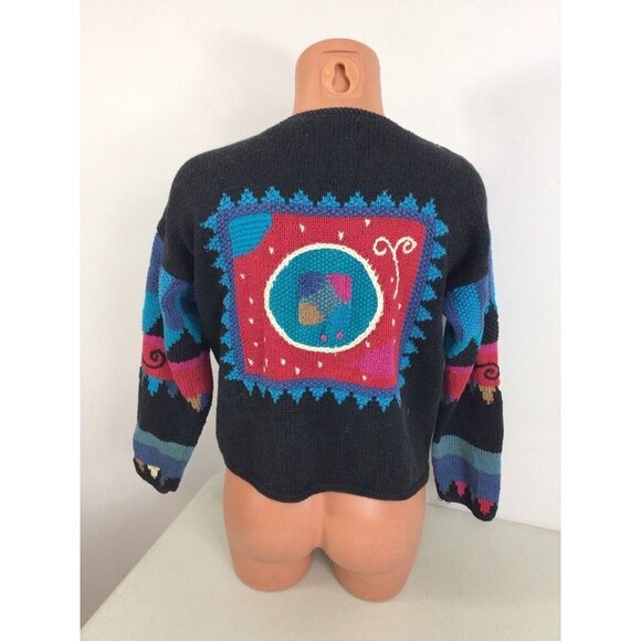 Segrets Vintage Cardigan Sweater Fantasy Animals Womens Small - Picture 6 of 7